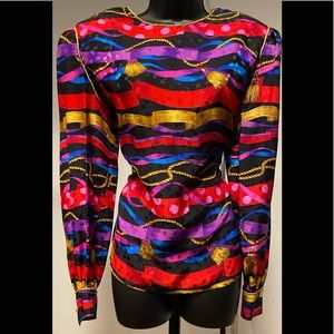 Vintage Modern Silk Blouse by: Maggie London